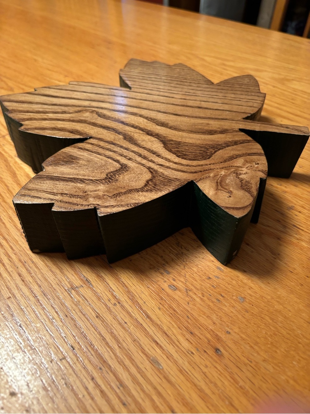 Handcrafted Wood Maple Leaf